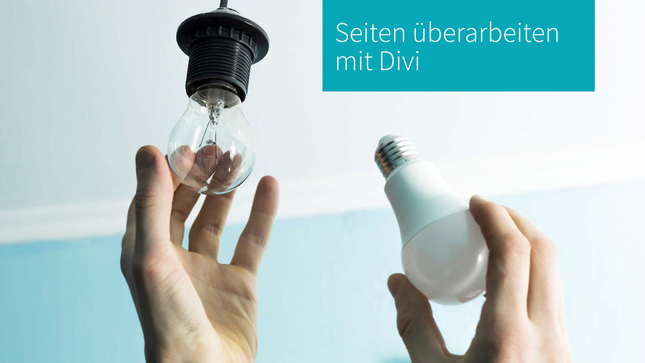 Eine Glühbirne wird ausgetauscht